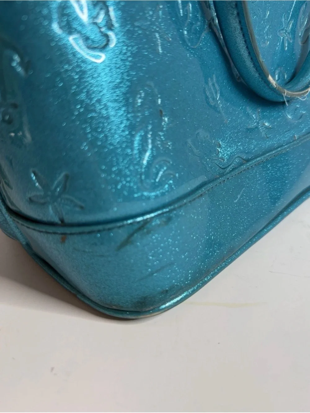 Vtg Loungefly The Little Mermaid Teal bag Used Disney Rare